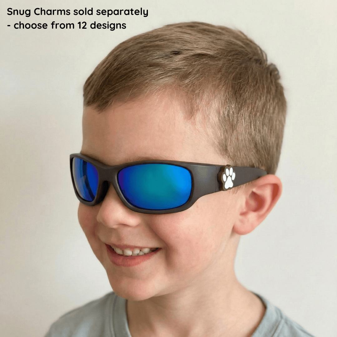 Black Charcoal Kids Sunglasses with REVO Lens, Classic Fit, Ages 6+, image 2.