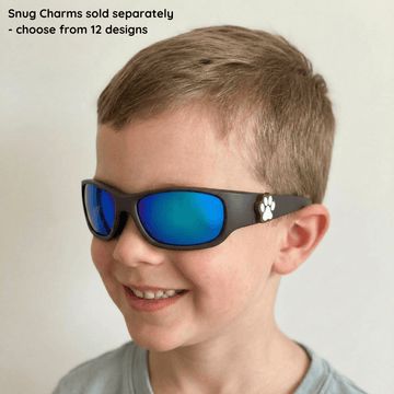 Black Charcoal Kids Sunglasses with REVO Lens, Classic Fit, Ages 6+, image 2.