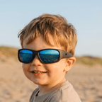 Black Charcoal Toddler Sunglasses with REVO Lens, Classic Fit, Ages 1-2, image 2.