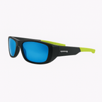 Originals | Black & Lime Sunglasses with Blue Standard Lenses with foam insert, image 1.