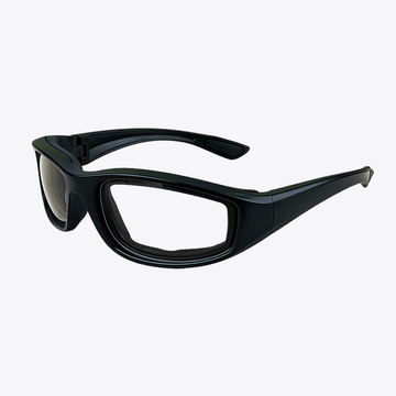Viento | Black Glasses with Clear Standard Lenses with foam insert, image 1.