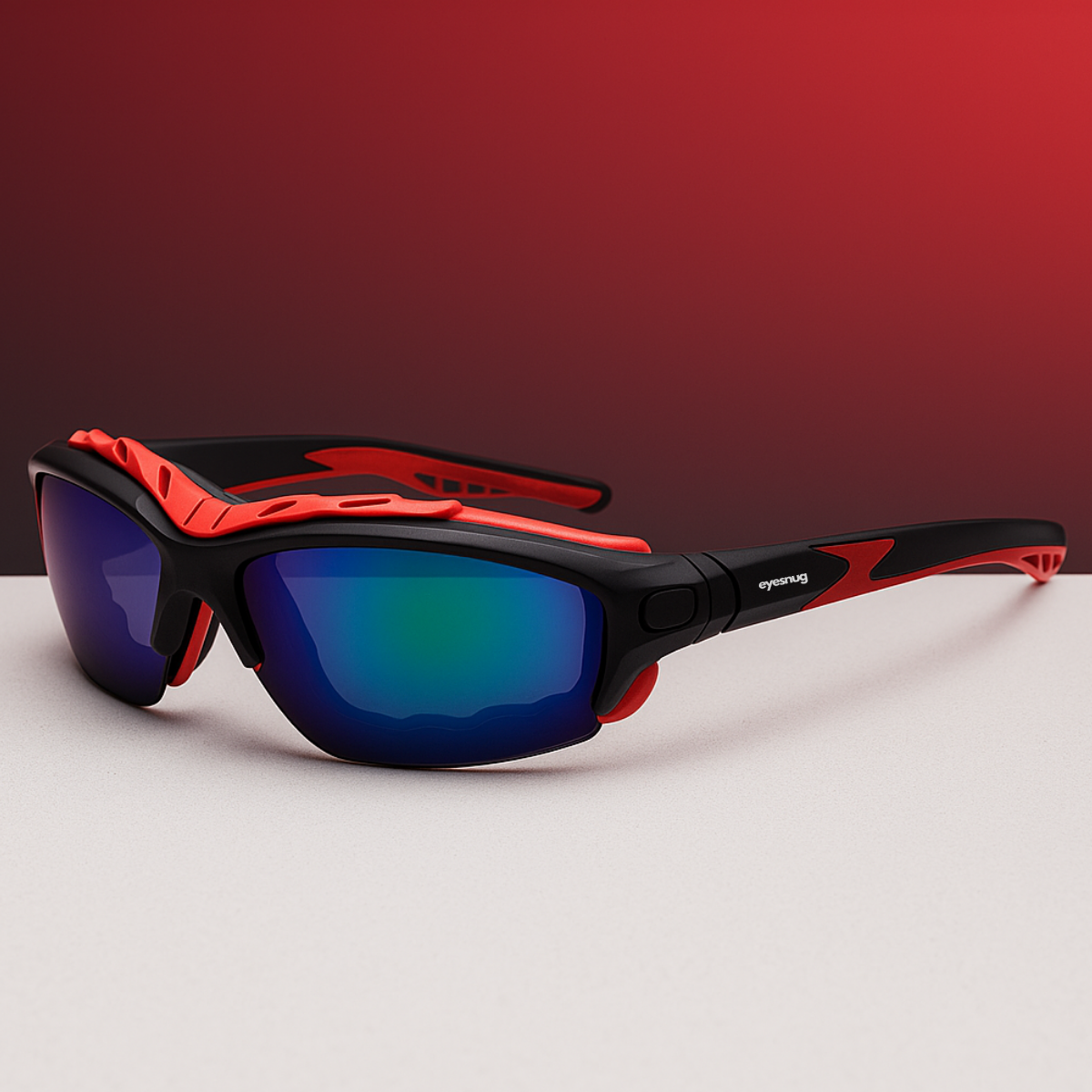 Pursuit - Jet Black & Red - Gradient Lens
