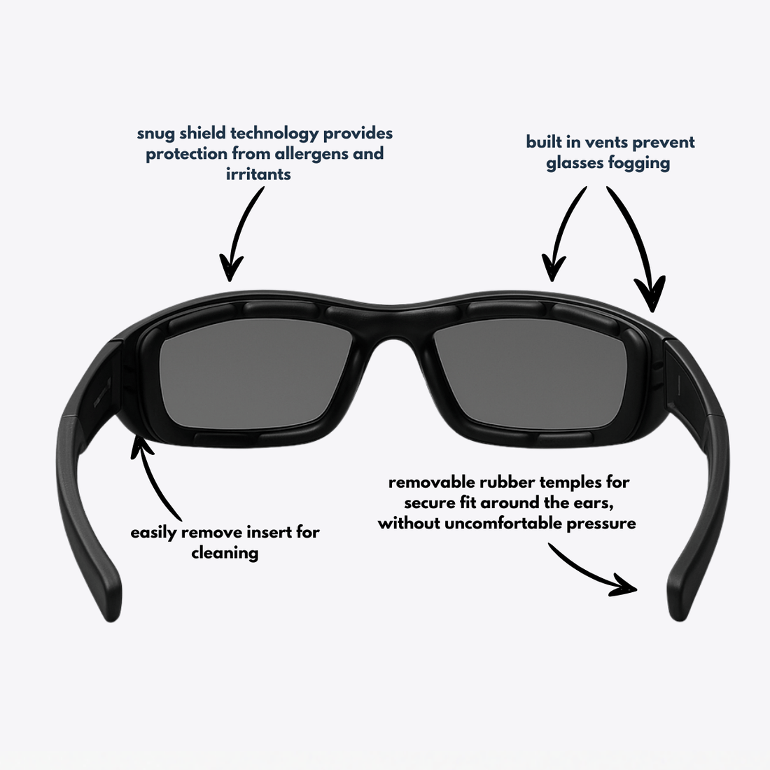 Originals | Black Sunglasses with Blue Polarized Lenses with foam insert, image 6.