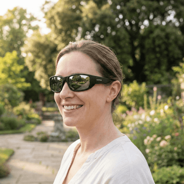 Originals | Black Sunglasses with Silver Polarized Lenses with foam insert, image 5.