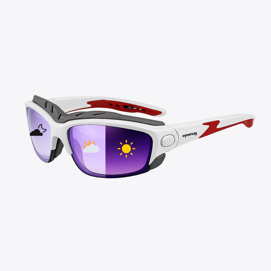 Pursuit | White & Grey | Purple Lens | Photochromic