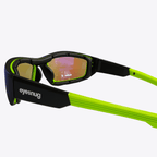 Originals | Black & Lime Sunglasses with Blue Standard Lenses with foam insert, image 9.