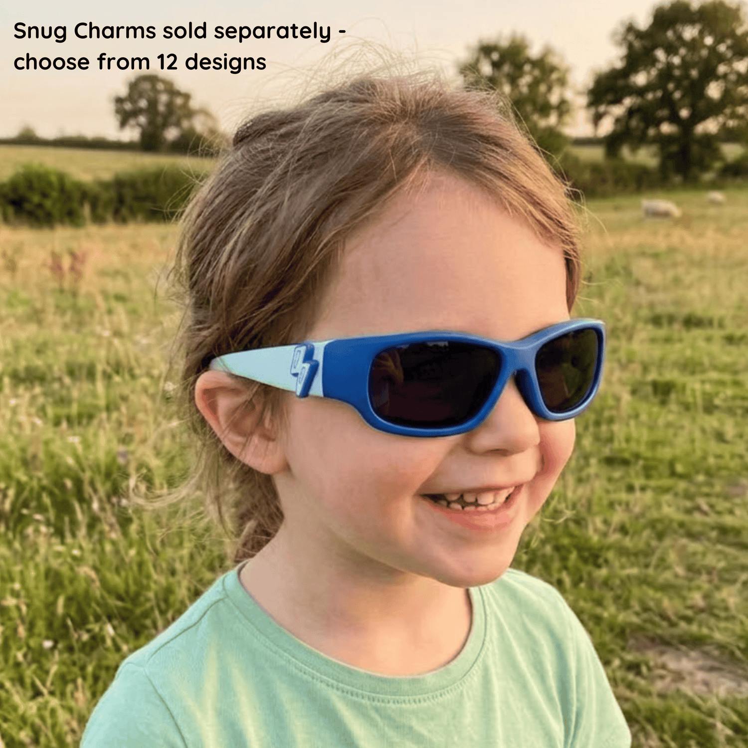 Ocean Blue Kids Sunglasses with Signature Lens, Snug Fit, Ages 3-5, image 2.