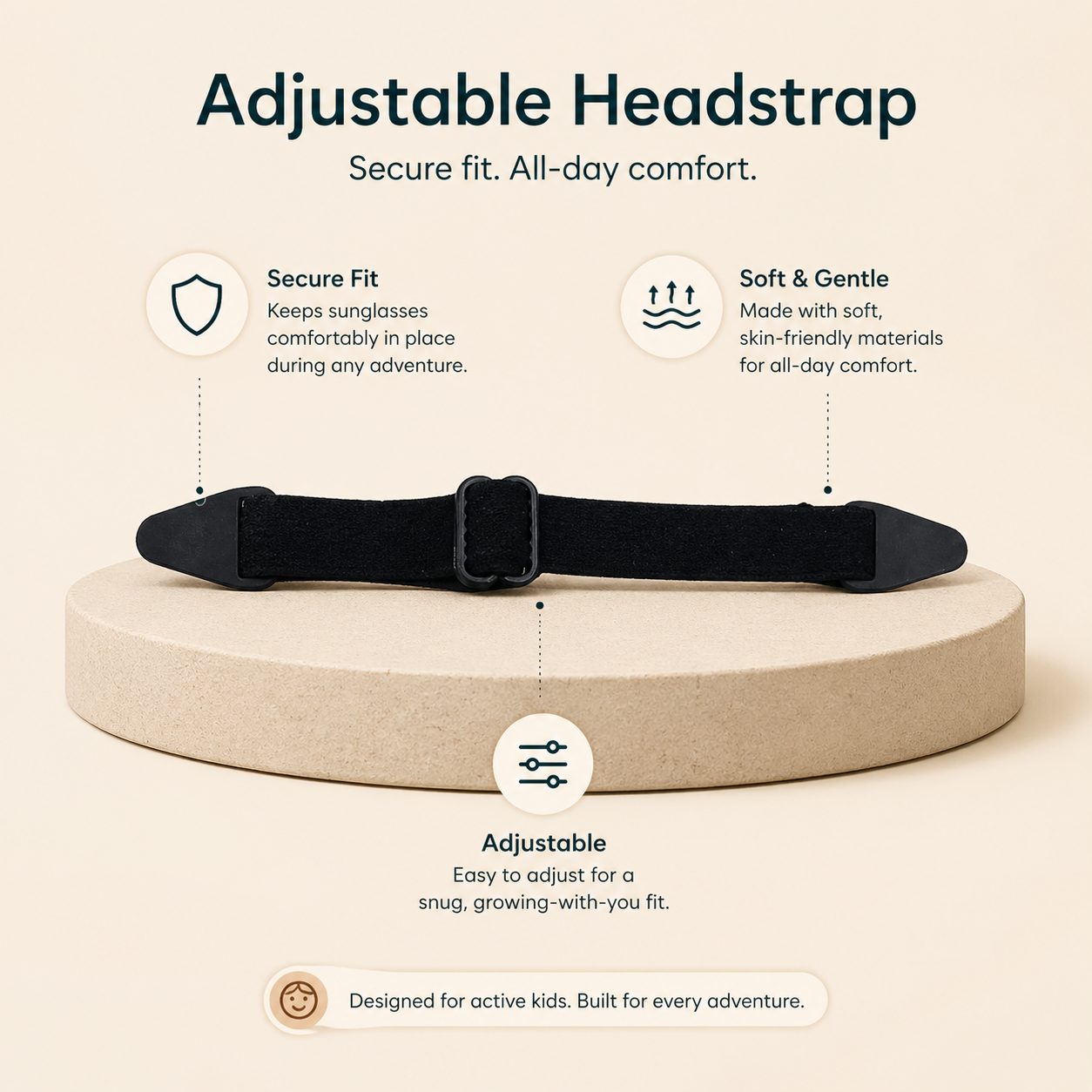 Kids Stay-Put Sunglasses Head Strap
