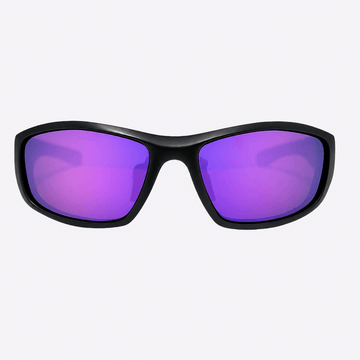 Originals | Black Sunglasses with Purple Polarized Lenses with foam insert, image 3.