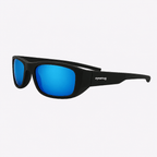 Originals | Black Sunglasses with Blue Polarized Lenses with foam insert, image 1.