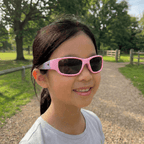 Pink Lilac Kids Sunglasses with Signature Lens, Snug Fit, Ages 6+, image 8.