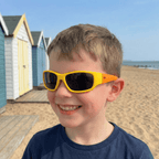 Yellow Orange Kids Sunglasses with Signature Lens, Snug Fit, Ages 6+, image 5.