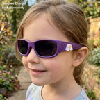 Plum Purple Kids Sunglasses with Polarised Lens, Classic Fit, Ages 6+, image 4.