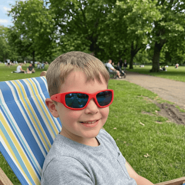 Red Kids Sunglasses with REVO Lens, Classic Fit, Ages 6+, image 5.