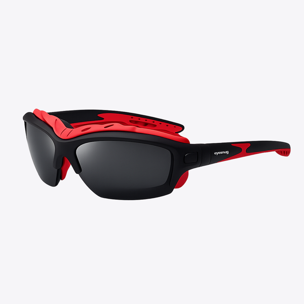 Pursuit | Black & Red Sunglasses with Black Polarized Lenses