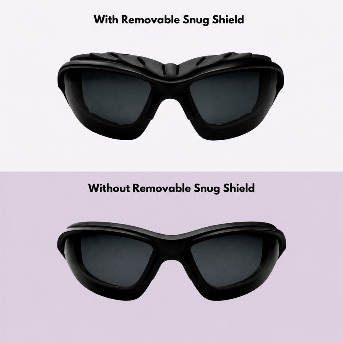 Pursuit | Black Photochromic Sunglasses with Black Lenses with foam insert, image 5.