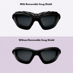 Pursuit | Black Photochromic Sunglasses with Black Lenses with foam insert, image 5.