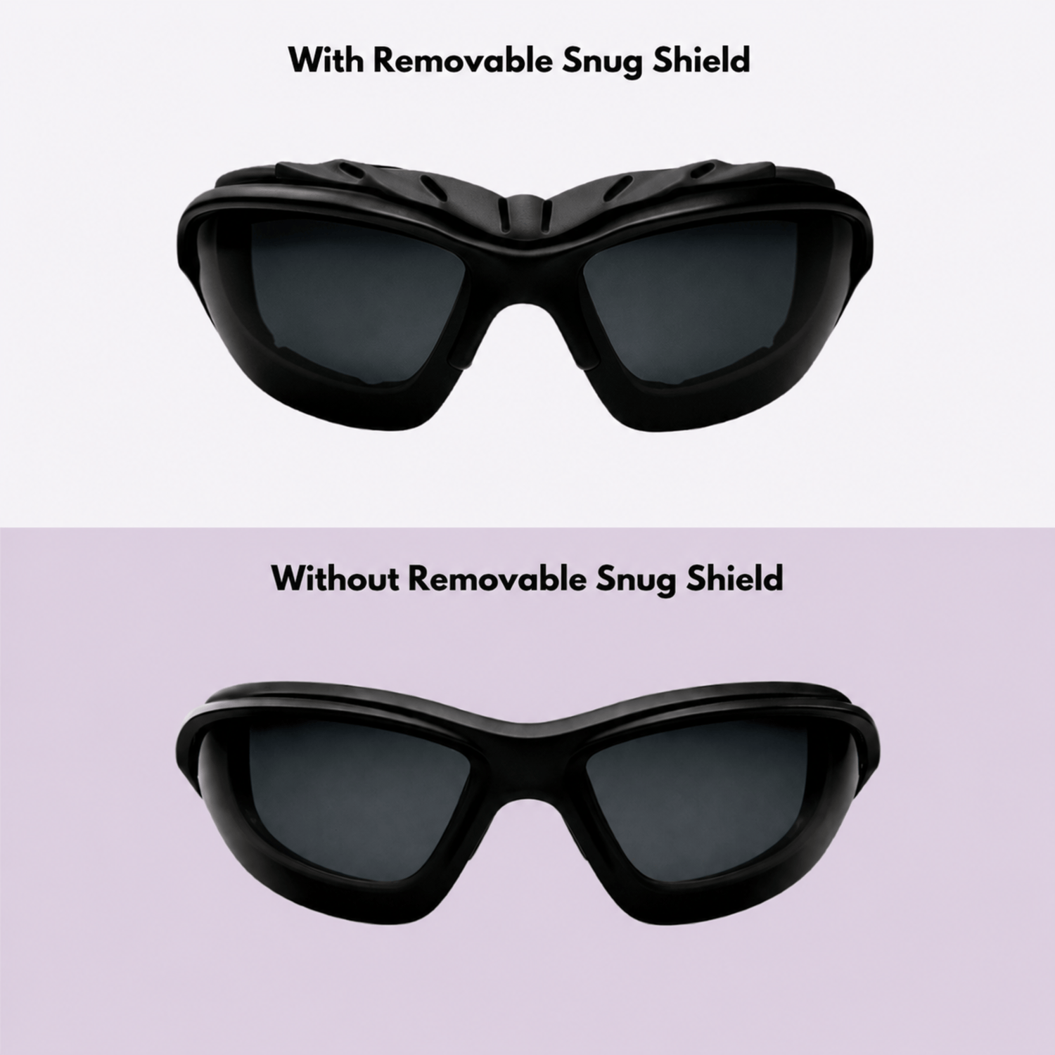 Pursuit | Black Photochromic Sunglasses with Black Lenses with foam insert, image 5.