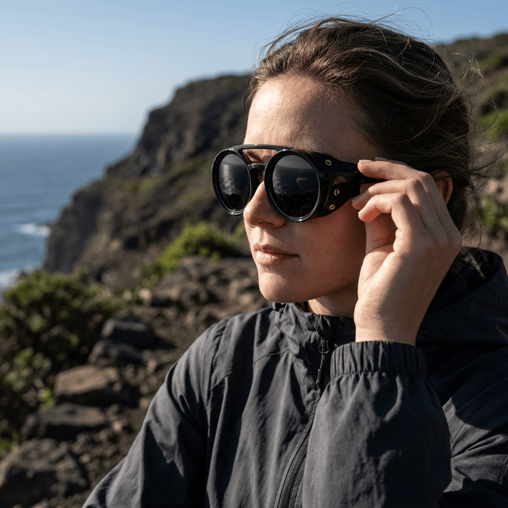 Explorer | Black Sunglasses with Black Standard Lenses, image 2.