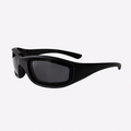 Viento | Black Sunglasses with Black Standard Lenses with foam insert, image 1.