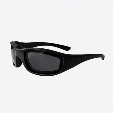 Viento | Black Sunglasses with Black Standard Lenses with foam insert, image 1.